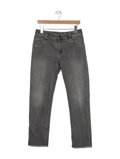 Pre-owned Brunello Cucinelli Mid-rise Straight Leg Jeans In Gray