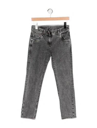 Pre-owned Brunello Cucinelli Mid-rise Straight Leg Jeans In Gray