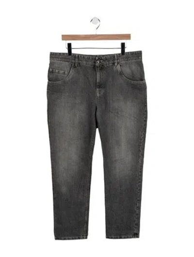 Pre-owned Brunello Cucinelli Mid-rise Straight Leg Jeans In Gray