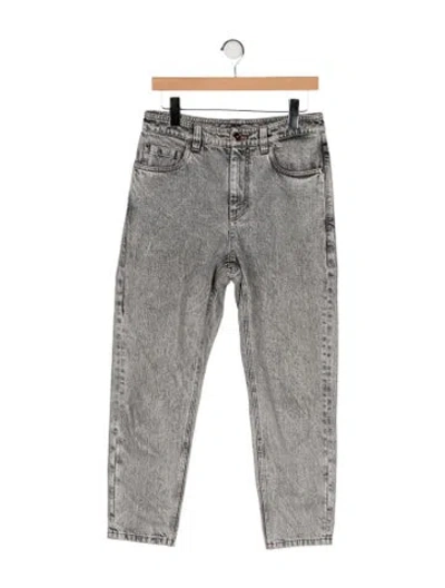 Pre-owned Brunello Cucinelli Mid-rise Straight Leg Jeans In Gray