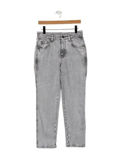 Pre-owned Brunello Cucinelli Mid-rise Straight Leg Jeans In Gray