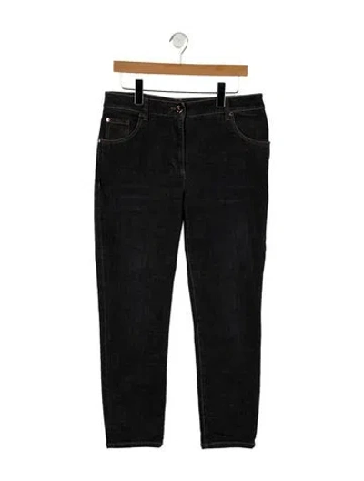 Pre-owned Brunello Cucinelli Mid-rise Straight Leg Jeans In Gray