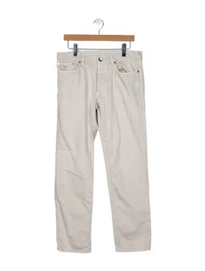 Pre-owned Brunello Cucinelli Mid-rise Straight Leg Jeans In Gray