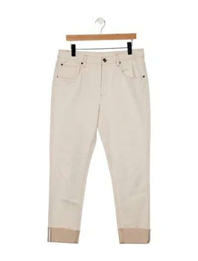Pre-owned Brunello Cucinelli Mid-rise Straight Leg Jeans In Gray