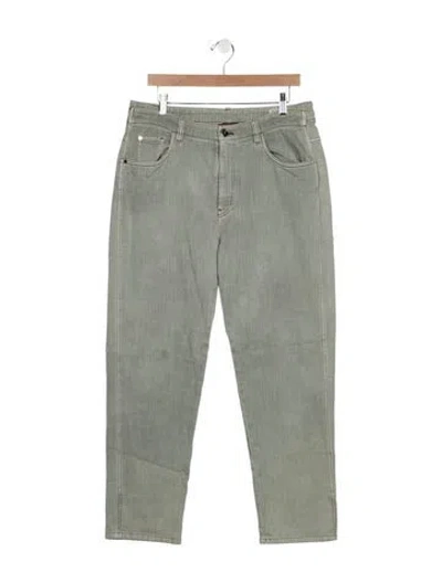 Pre-owned Brunello Cucinelli Mid-rise Straight Leg Jeans In Gray
