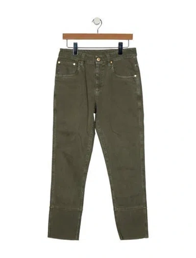 Pre-owned Brunello Cucinelli Mid-rise Straight Leg Jeans In Green