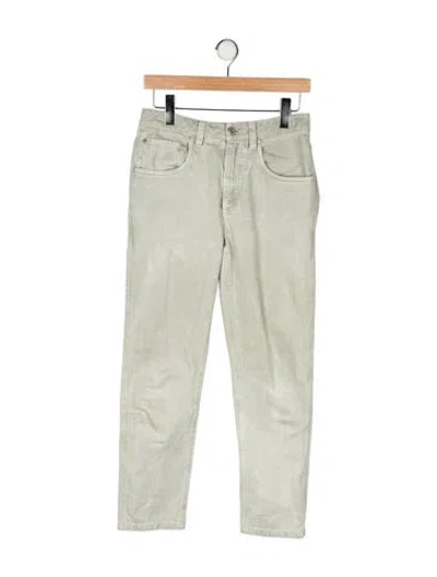 Pre-owned Brunello Cucinelli Mid-rise Straight Leg Jeans In Green