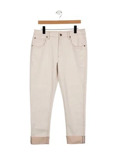 Pre-owned Brunello Cucinelli Mid-rise Straight Leg Jeans In Multi