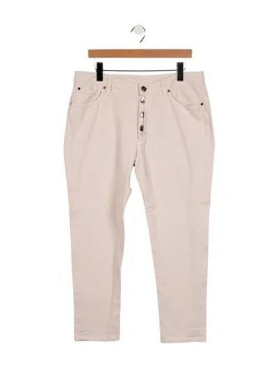 Pre-owned Brunello Cucinelli Mid-rise Straight Leg Jeans In Neutral