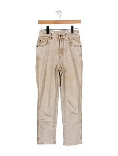 Pre-owned Brunello Cucinelli Mid-rise Straight Leg Jeans In Neutral