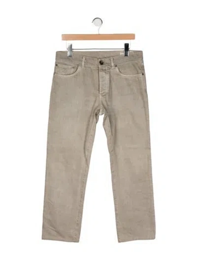Pre-owned Brunello Cucinelli Mid-rise Straight Leg Jeans In Neutral