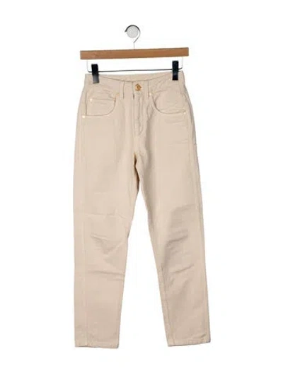 Pre-owned Brunello Cucinelli Mid-rise Straight Leg Jeans In Neutral