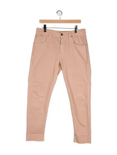 Pre-owned Brunello Cucinelli Mid-rise Straight Leg Jeans In Neutral