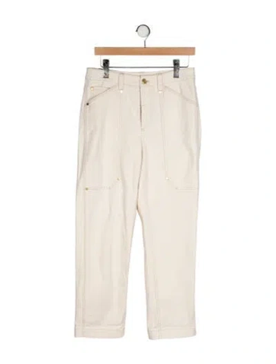 Pre-owned Brunello Cucinelli Mid-rise Straight Leg Jeans In Neutral
