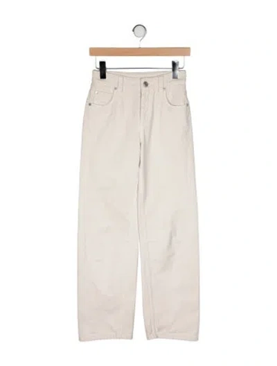 Pre-owned Brunello Cucinelli Mid-rise Straight Leg Jeans In Neutral