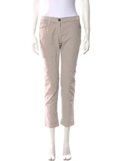 Pre-owned Brunello Cucinelli Mid-rise Straight Leg Jeans In Neutral