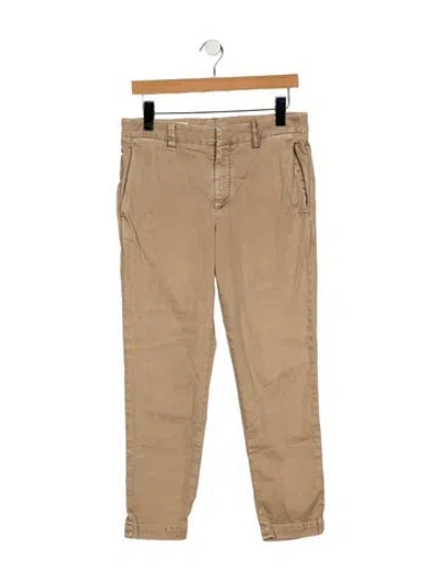 Pre-owned Brunello Cucinelli Mid-rise Straight Leg Jeans In Neutral