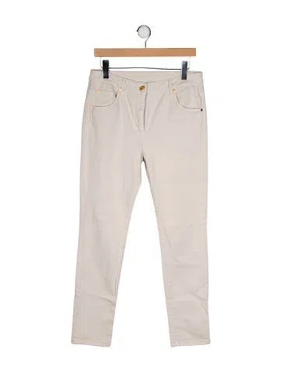 Pre-owned Brunello Cucinelli Mid-rise Straight Leg Jeans In Neutral
