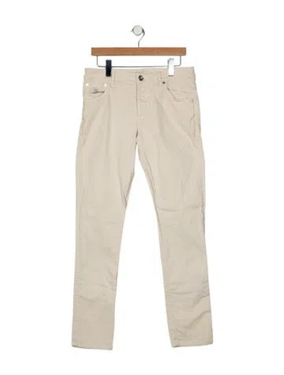 Pre-owned Brunello Cucinelli Mid-rise Straight Leg Jeans In Neutral