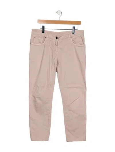 Pre-owned Brunello Cucinelli Mid-rise Straight Leg Jeans In Neutral