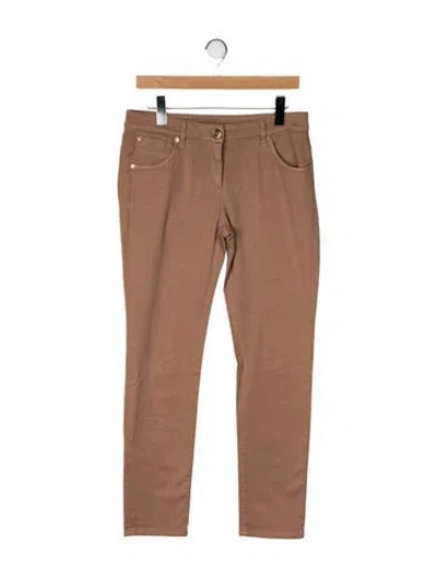 Pre-owned Brunello Cucinelli Mid-rise Straight Leg Jeans In Neutral