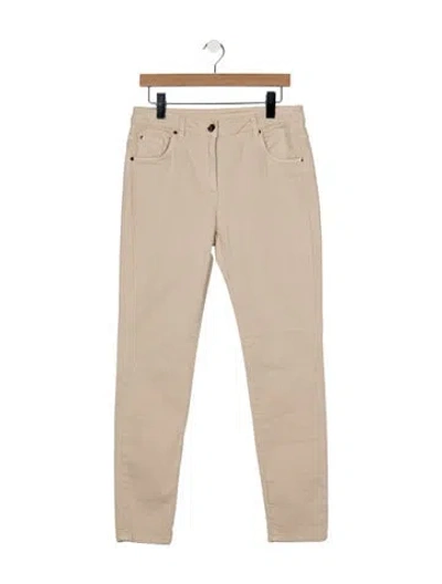 Pre-owned Brunello Cucinelli Mid-rise Straight Leg Jeans In Neutral