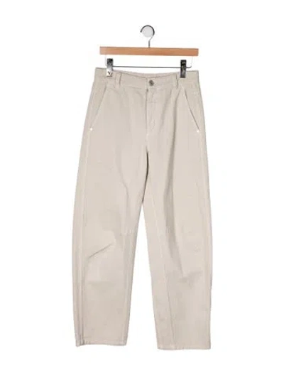 Pre-owned Brunello Cucinelli Mid-rise Straight Leg Jeans In Neutral