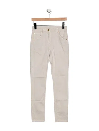 Pre-owned Brunello Cucinelli Mid-rise Straight Leg Jeans In Neutral