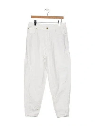 Pre-owned Brunello Cucinelli Mid-rise Straight Leg Jeans In Neutrals/white