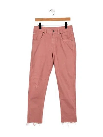 Pre-owned Brunello Cucinelli Mid-rise Straight Leg Jeans In Pink