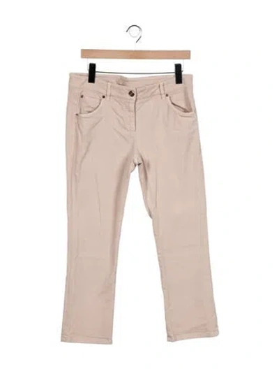 Pre-owned Brunello Cucinelli Mid-rise Straight Leg Jeans In Pink
