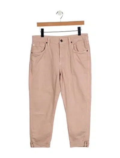 Pre-owned Brunello Cucinelli Mid-rise Straight Leg Jeans In Pink