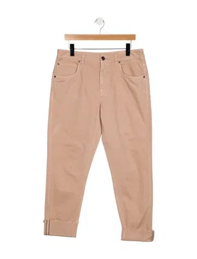Pre-owned Brunello Cucinelli Mid-rise Straight Leg Jeans In Pink