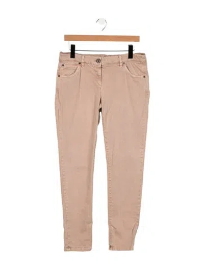 Pre-owned Brunello Cucinelli Mid-rise Straight Leg Jeans In Pink