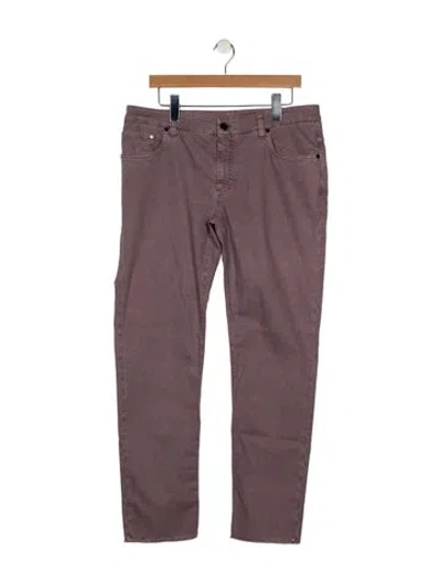 Pre-owned Brunello Cucinelli Mid-rise Straight Leg Jeans In Purple