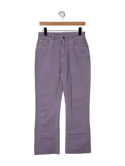 Pre-owned Brunello Cucinelli Mid-rise Straight Leg Jeans In Purple