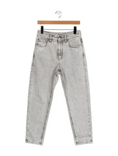 Pre-owned Brunello Cucinelli Mid-rise Straight Leg Jeans W/ Tags In Gray