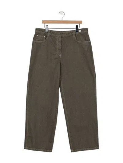 Pre-owned Brunello Cucinelli Mid-rise Straight Leg Jeans W/ Tags In Green