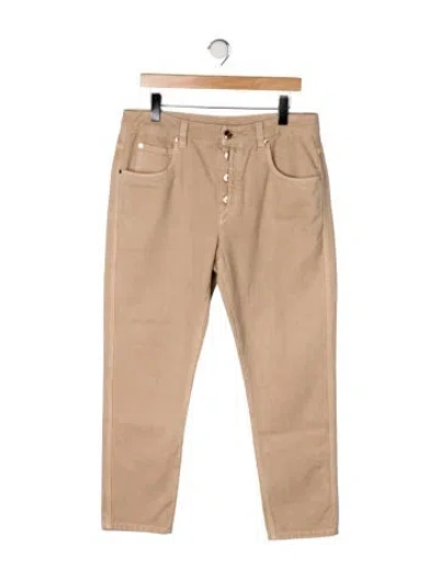 Pre-owned Brunello Cucinelli Mid-rise Straight Leg Jeans W/ Tags In Neutral
