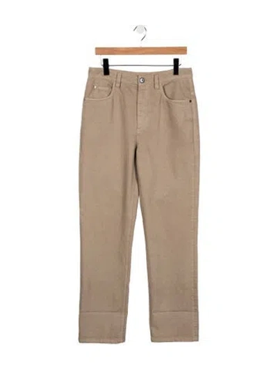 Pre-owned Brunello Cucinelli Mid-rise Straight Leg Jeans W/ Tags In Neutrals