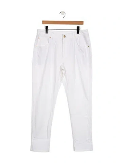 Pre-owned Brunello Cucinelli Mid-rise Straight Leg Jeans W/ Tags In White