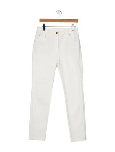 Pre-owned Brunello Cucinelli Mid-rise Straight Leg Jeans In White
