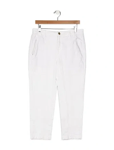 Pre-owned Brunello Cucinelli Mid-rise Straight Leg Jeans In White