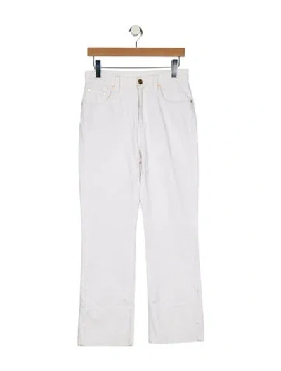 Pre-owned Brunello Cucinelli Mid-rise Straight Leg Jeans In White
