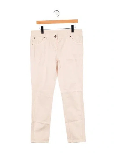 Pre-owned Brunello Cucinelli Mid-rise Straight Leg Jeans In White