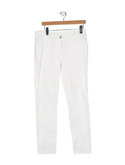 Pre-owned Brunello Cucinelli Mid-rise Straight Leg Jeans In White