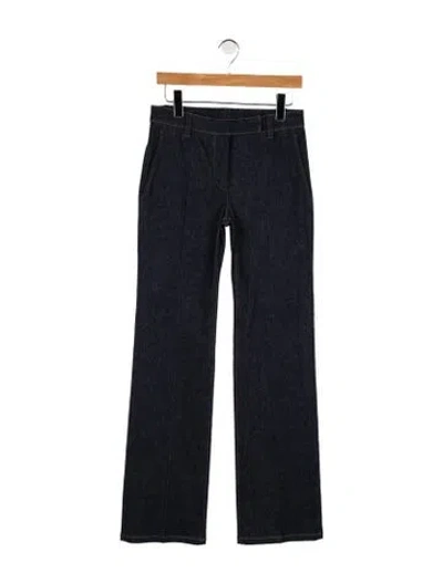 Pre-owned Brunello Cucinelli Mid-rise Wide Leg Jeans In Blue