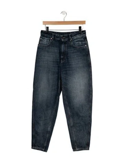 Pre-owned Brunello Cucinelli Mid-rise Wide Leg Jeans In Blue