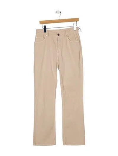 Pre-owned Brunello Cucinelli Mid-rise Wide Leg Jeans In Neutral