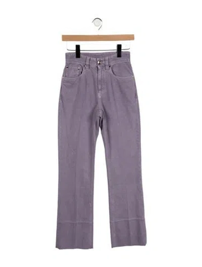 Pre-owned Brunello Cucinelli Mid-rise Wide Leg Jeans In Purple